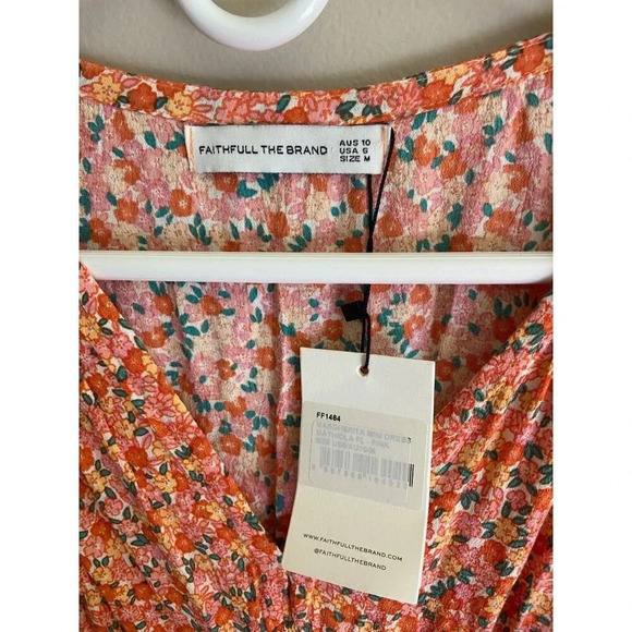 Faithfull The Brand NWT Margherita Mini Dress Sold out on Revolve Size US 6 - Picture 6 of 13